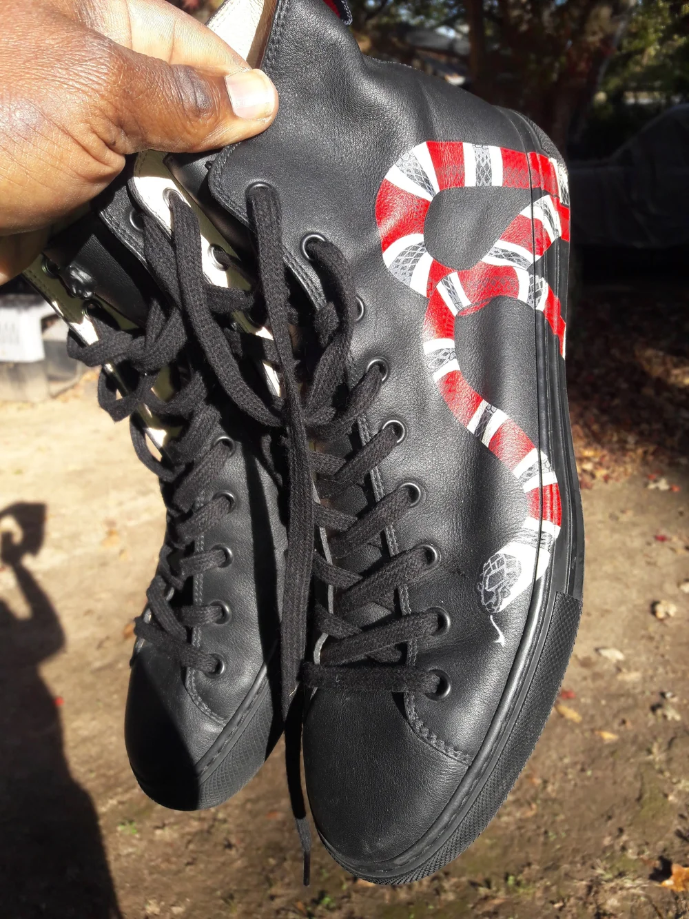 Gucci black leather